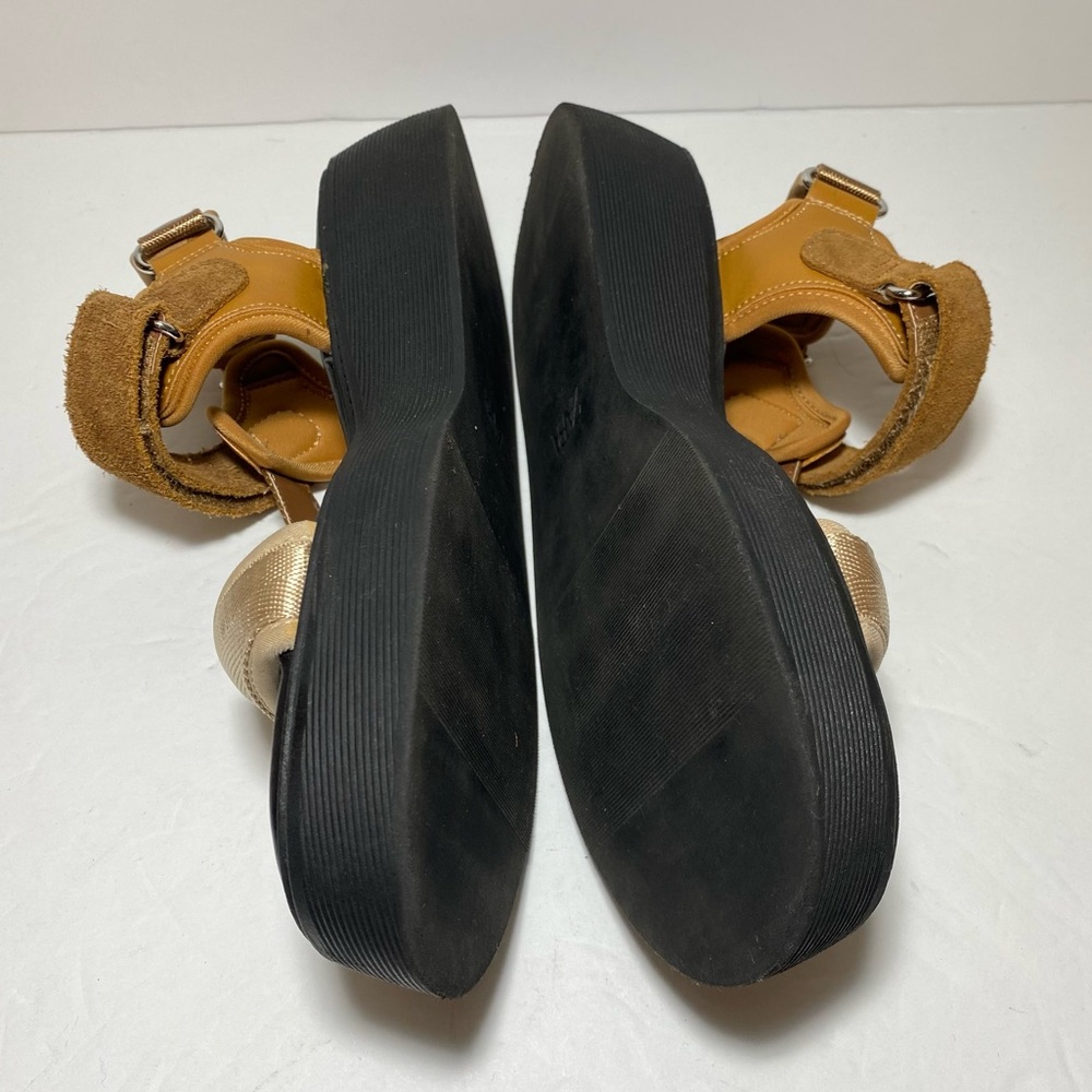 Zara Flat Strappy Dads Sandals Brown Sporty Style Thick Sole Women’s Size 36 - Picture 10 of 16